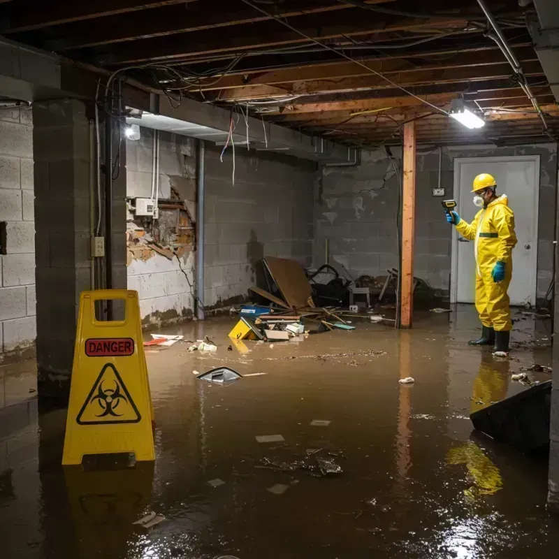 Flooded Basement Electrical Hazard in Lake Hallie, WI Property